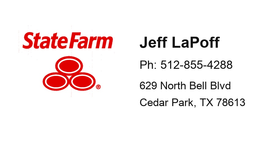State Farm - Jeff LaPoff logo with phone number